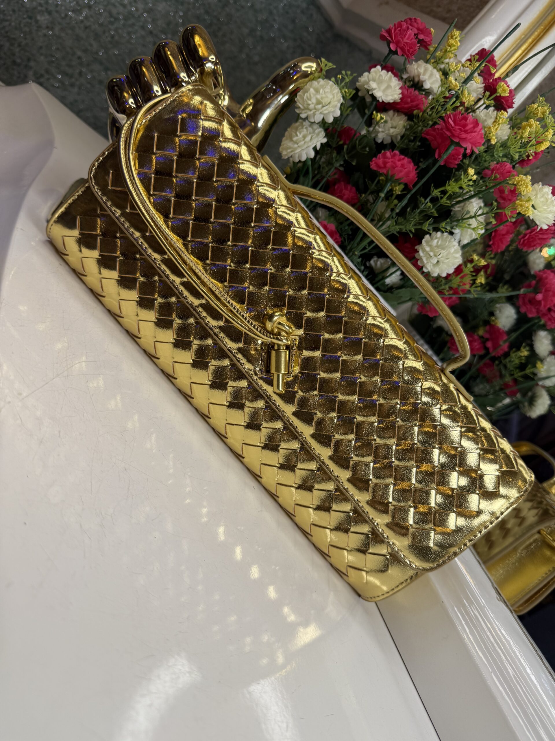 Gold luxury purse